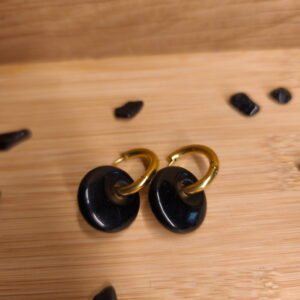 Boucles d'oreilles noire